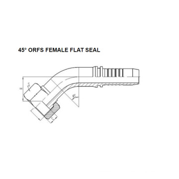 Joint plat femelle ORFS 45 ° 24241